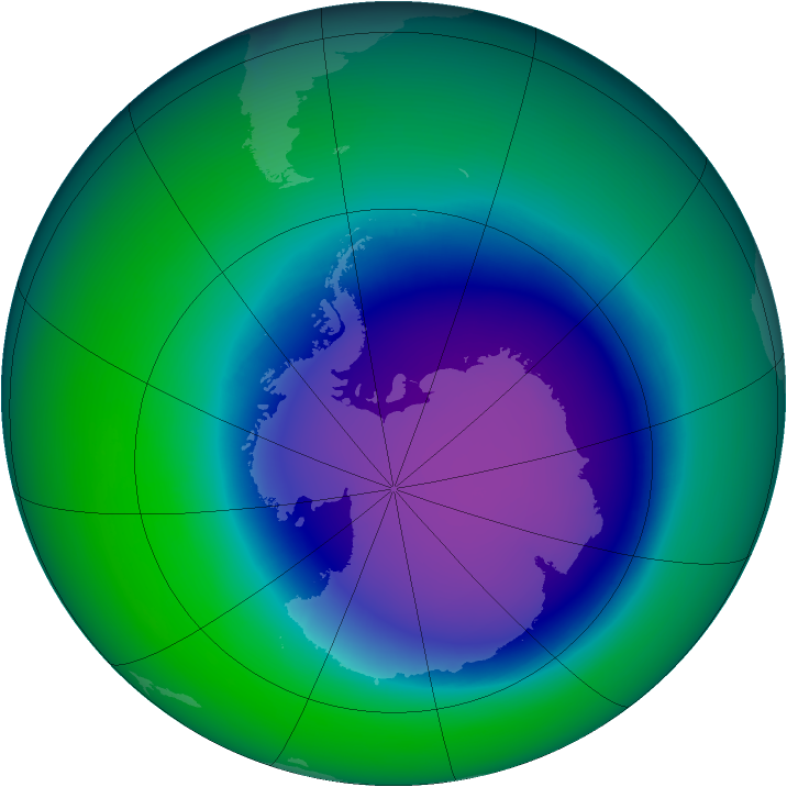 2006-October monthly mean Antarctic ozone